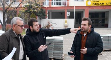 Edirne Keşan'da Eğitim-Sen'den okul bahçesi tepkisi!