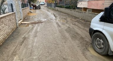 Edirne Keşan'da Seren Sokak'ta çamur isyanı