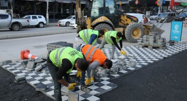 Gebze'de geniş kaldırım rahat trafik