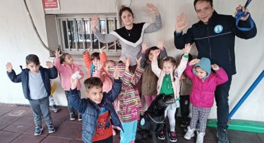 Manisa'da miniklere sevimli dostlarıyla eğlenceli aktivite