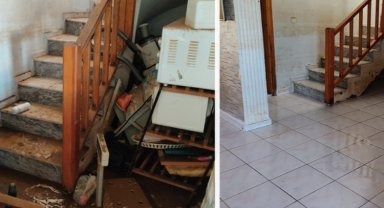 Muğla'da su basan evlerde temizlik seferberliği