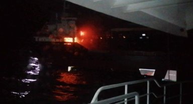 Sinop açıklarında yük gemisinde yangın çıktı