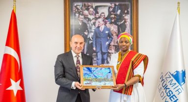 Uganda Ankara Büyükelçisi Başkan Soyer'i ziyaret etti