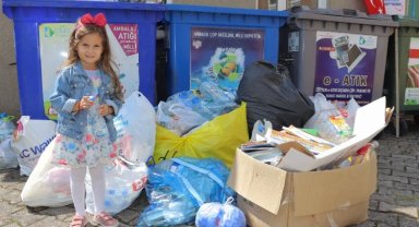 40 bin kilogramlık atık çocukları ödüllendirdi