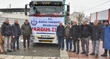 Bursa Yenişehir'den 18 tır dolusu yardım