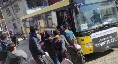 Burulaş'ın sarı otobüsleriyle Hatay'dan umuda yolculuk