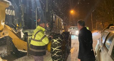 İnegöl kar sınavında tam not aldı