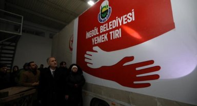 İnegöl'den Kahramanmaraş'a yemek tırı