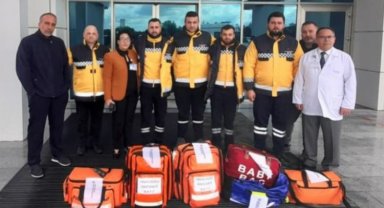 KKTC'den 10 kişilik tıbbi destek Türkiye için yola çıktı