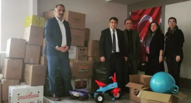 Mudanya okullarında toplanan oyuncaklar AFAD'a gönderildi