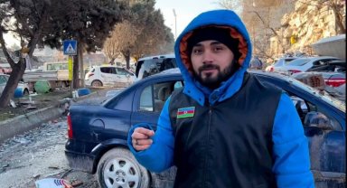 Azerbaycanlı sosyal medya fenomeni İsayev'den deprem bölgesi mesaisi