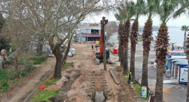 Balıkesir Erdek'te sıra Çuğra sahilinde
