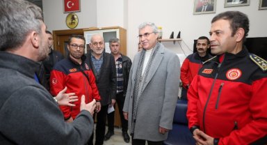 Başkan Yüce'den İtfaiye ekibi ve SABAK'a ziyaret