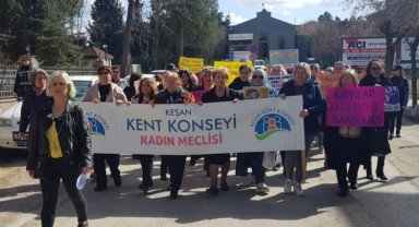 Edirne Keşanlı kadınlardan '8 Mart' yürüyüşü
