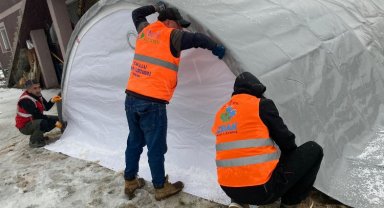 İzmit Belediyesi, çadır ihtiyacı olan köyleri unutmuyor