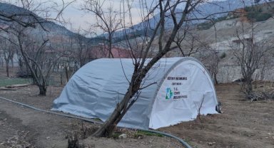 İzmit'ten bölgeye çadır desteği sürüyor