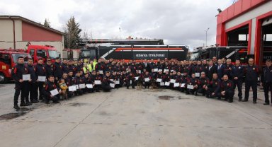 Kahraman itfaiyecilere teşekkür