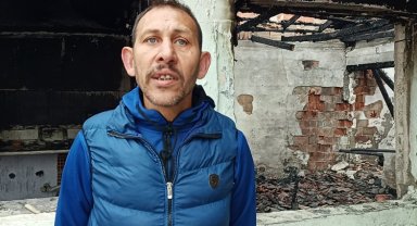 Keşan'da evi yanan Cüneyt Taner, yetkililerden destek bekliyor