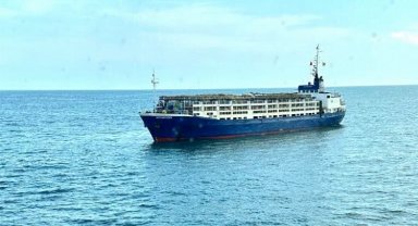 Dev canlı hayvan gemisi Türkeli açıklarında arızalandı