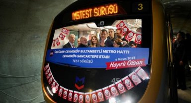 İstanbul'da bitme aşamasındaki metro test sürüşünde