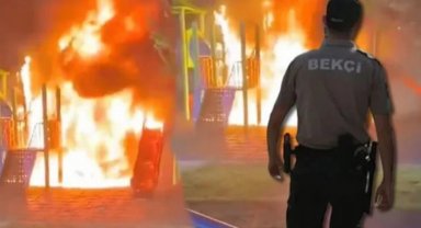 Bingöl'de park ateşe verildi