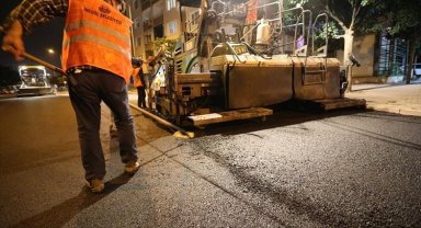 Bursa İnegöl Park Caddesi'nde sıcak asfalt tamamlandı
