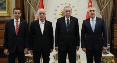 Cumhurbaşkanı Erdoğan, işçi ve işveren temsilcilerini kabul etti