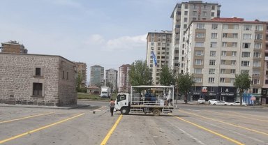 Kayseri Melikgazi'den pazar yerlerine bakım