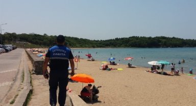 Kocaeli Zabıtası plajlarda görev başında