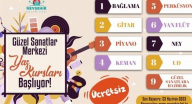 Nevşehir Güzel Sanatlar Merkezi kayıtları başladı