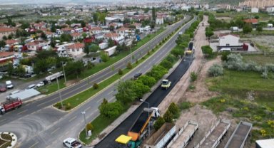 Nevşehir'de asfalt serimi tam gaz