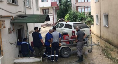 Bartın'da yaşanan sel felaketine İSU'dan yardım eli