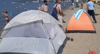 Bursa Büyükşehir Zabıtası'ndan çadır operasyonu