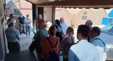 Bursa'da mantar yetiştiricileri kursiyerlerine teknik gezi