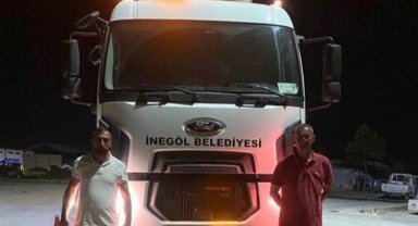 Çanakkale'deki yangına İnegöl takviyesi