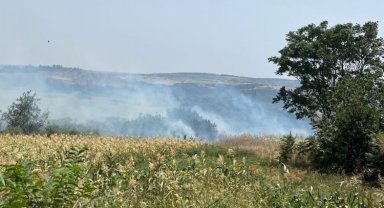 Keşan Yeşilköy'deki yangın korkuttu