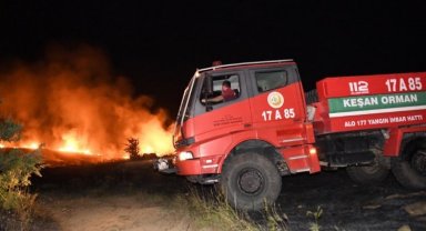 Keşan'da 100 dönüm buğday kül oldu!