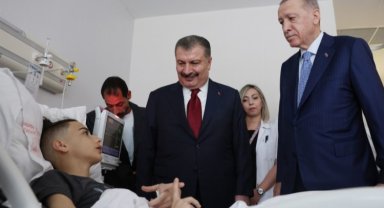 Cumhurbaşkanı Erdoğan'dan Gazze'den getirilen hastalara ziyaret