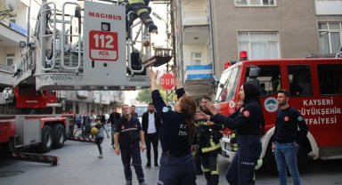 Kayseri itfaiyesinden canlılara kurtarma operasyonu