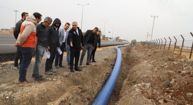Mardin yoluna yeni içme suyu hattı