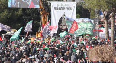 Dinler Kenti Mardin'de Gazze'ye destek mitingi