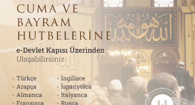 Diyanet'in hutbeleri 8 farklı dilde e-devlet'te