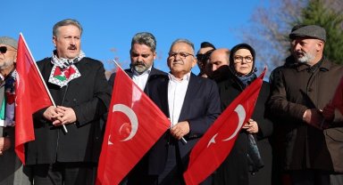 Kayseri'den teröre lanet, Filistin'e destek