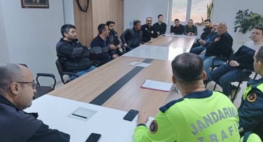 Keşan'da Jandarma'dan Tarım Müdürlüğü personeline trafik eğitimi