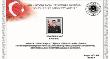 Pençe-Kilit Harekâtında Bir Askerimiz Şehit Oldu