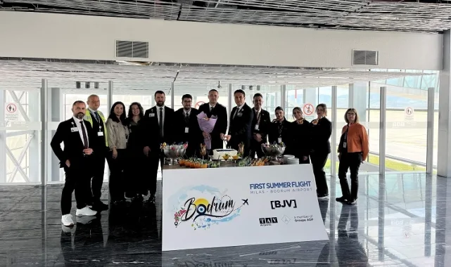 Milas-Bodrum Havalimanı sezonun ilk dış hat uçuşunu karşıladı