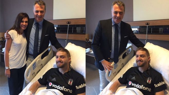 Fikret Orman,Sakatlanan Caner Erkin’i hastanede ziyaret etti