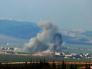 Afrin’in Cinderes Kasabasına Yoğun Hava Bombardımanı
